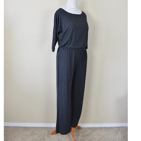 Soft Surroundings Toujours Jumpsuit Jersey Knit Charcoal Gray M - Picture 4 of 7